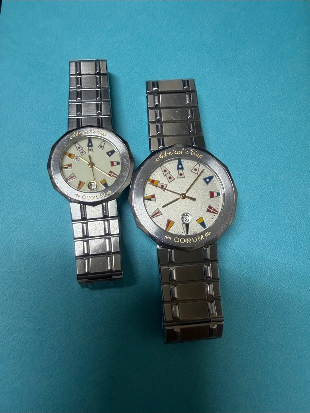 Corum Admiral's Cup Stainless Steel Watch - pair